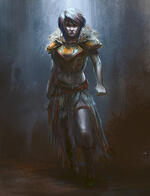 warrior stance, fantasy art guide,