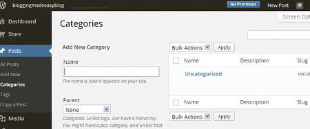 made easy, blogging software, categories