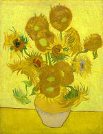 the arles sunflowers, van gogh painting, 