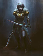 warrior heroine, leslie j lee, fantasy art, 