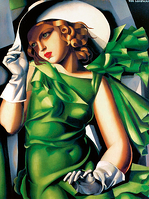 Art Deco Artists: Young Girl in Green