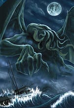 cthulhu, august derlith hp lovecraft, cthulhu mythos, gothic dreams, gothic art, fantasy art