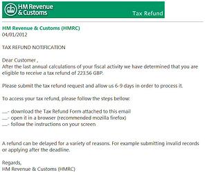 Make money on the internet, hmrc scam