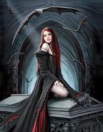 Gothic Fantasy Art - Await the Night by Anne Stokes