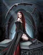 Gothic Fantasy Art - Await the Night by Anne Stokes