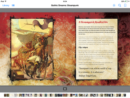 illustrated ebooks, Steampunk spread 01
