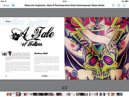 Illustrated ebooks, tattoo art spread 1