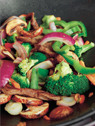 Crops in Pots, vegetable stir-fry