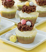 simple recipes, easter nest cakes