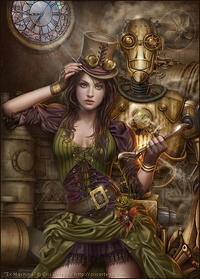 cris ortega, steampunk art