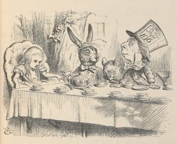 Alice-at-the-Mad-Hatters-Tea-Party-Illustration-for-Alices-Adventures-in-Wonderland-by-John-Tenniel-1865-c-Victoria-and-Albert-Museum-London-1024x835