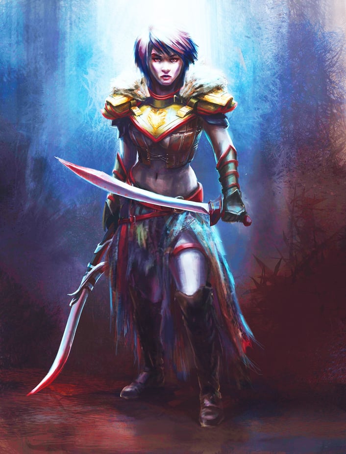 Fantasy Art: Warrior Heroine by Leslie J. Lee